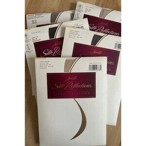Hanes Pantyhose Silk Reflections Control Top Size AB Assorted Colors Lot Of 5